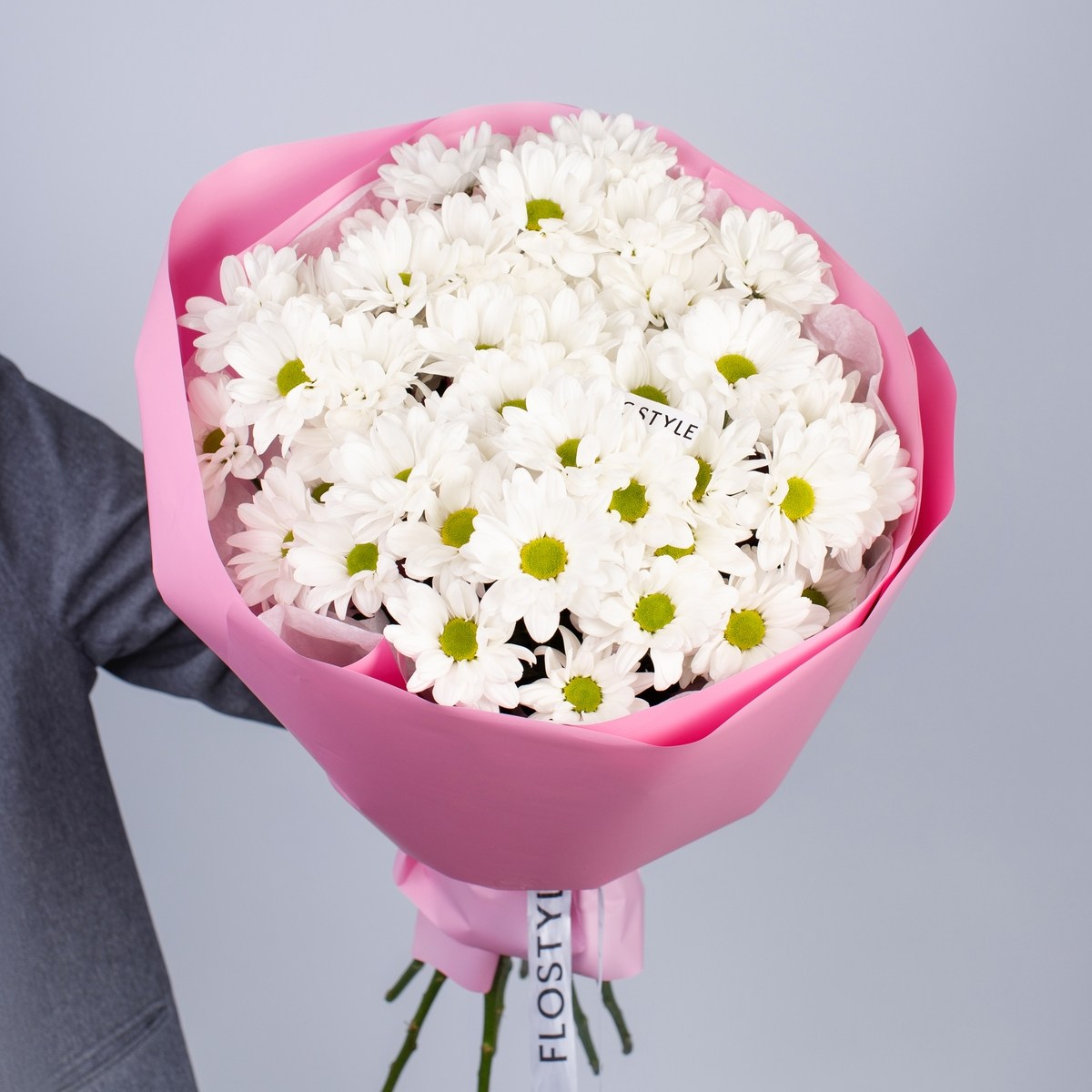 hrizantema romashka buket 5